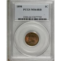 1898 1C Red and Brown MS64 PCGS