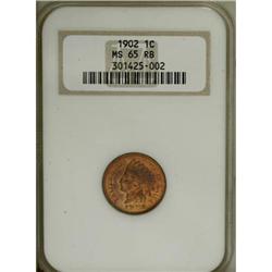 1902 1C Red and Brown MS65 NGC