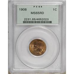 1908 1C Red MS65 PCGS