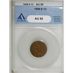 1908-S 1C AU55 ANACS