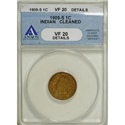 1909-S 1C VF20 ANACS
