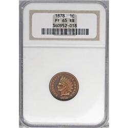 1878 1C Red and Brown PR65 NGC