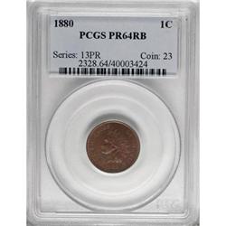 1880 1C Red and Brown PR64 PCGS