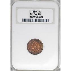 1880 1C Red and Brown PR66 NGC