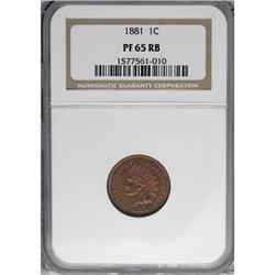 1881 1C Red and Brown PR65 NGC