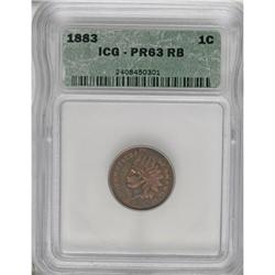 1883 1C Red and Brown PR63 ICG