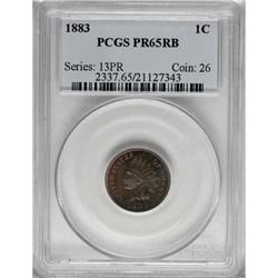 1883 1C Red and Brown PR65 PCGS