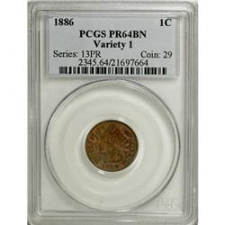 1886 1C Type One Brown PR64 PCGS