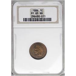 1886 1C Type One Red and Brown PR65 NGC