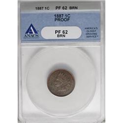 1887 1C Brown PR62 ANACS