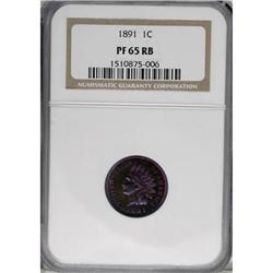 1891 1C Red and Brown PR65 NGC