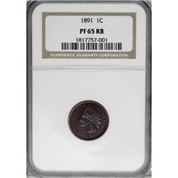 1891 1C Red and Brown PR65 NGC