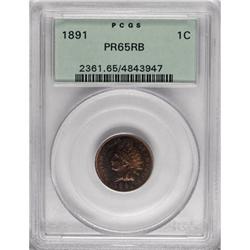 1891 1C Red and Brown PR65 PCGS