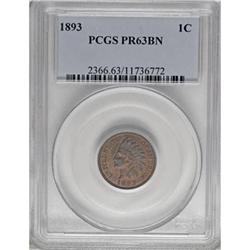 1893 1C Brown PR63 PCGS