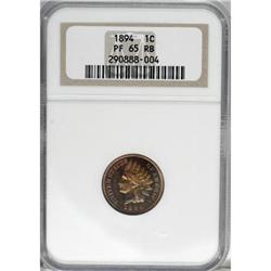 1894 1C Red and Brown PR65 NGC