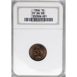 1896 1C Red and Brown PR64 NGC