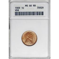 1909 VDB 1C Red and Brown MS66 ANACS