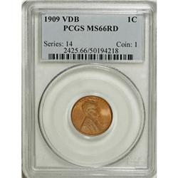 1909 VDB 1C Red MS66 PCGS
