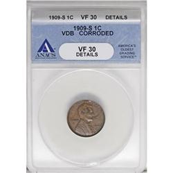 1909-S VDB 1C VF30 ANACS