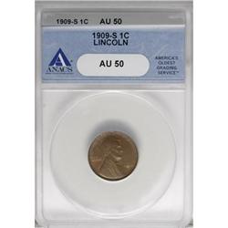 1909-S 1C AU50 ANACS