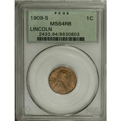 1909-S 1C Red and Brown MS64 PCGS