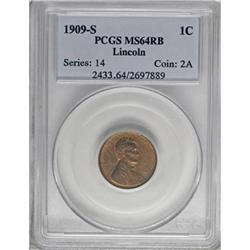 1909-S 1C Red and Brown MS64 PCGS