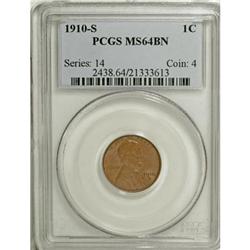 1910-S 1C Brown MS64 PCGS