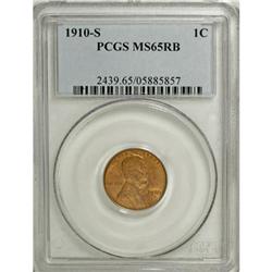 1910-S 1C Red and Brown MS65 PCGS