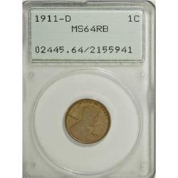 1911-D 1C Red and Brown MS64 PCGS