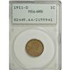Image 1 : 1911-D 1C Red and Brown MS64 PCGS