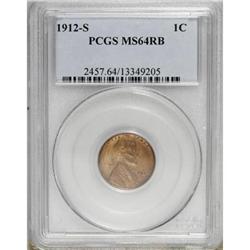 1912-S 1C Red and Brown MS64 PCGS