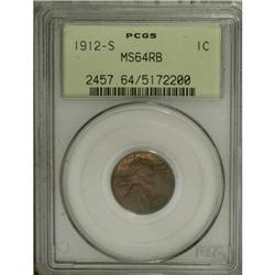 1912-S 1C Red and Brown MS64 PCGS