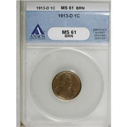 1913-D 1C Brown MS61 ANACS