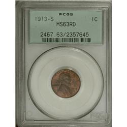 1913-S 1C Red MS63 PCGS