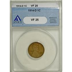 1914-D 1C VF25 ANACS