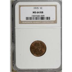 1915 1C Red and Brown MS64 NGC