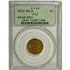 Image 1 : 1922 No D 1C Weak Reverse F12 PCGS