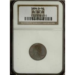 1926-D 1C Red and Brown MS64 NGC