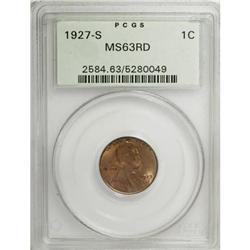 1927-S 1C Red MS63 PCGS