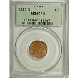 1931-D 1C Red MS64 PCGS
