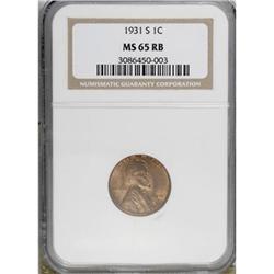 1931-S 1C Red and Brown MS65 NGC