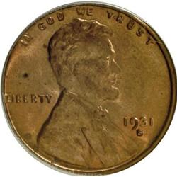 1931-S 1C Red MS64 PCGS