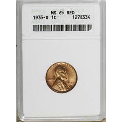 1935-S 1C Red MS65 ANACS
