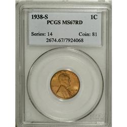 1938-S 1C Red MS67 PCGS
