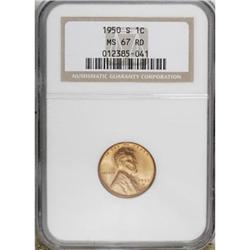 1950-S 1C Red MS67 NGC