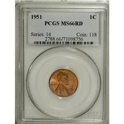 1951 1C Red MS66 PCGS