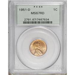 1951-D 1C Red MS67 PCGS