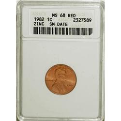 1982 1C Red MS68 ANACS
