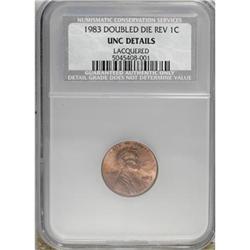 1983 1C Doubled Die Reverse Red MS60 CSN