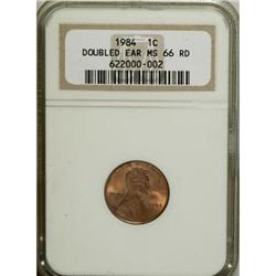 1984 1C Doubled Die Obverse Red MS66 NGC